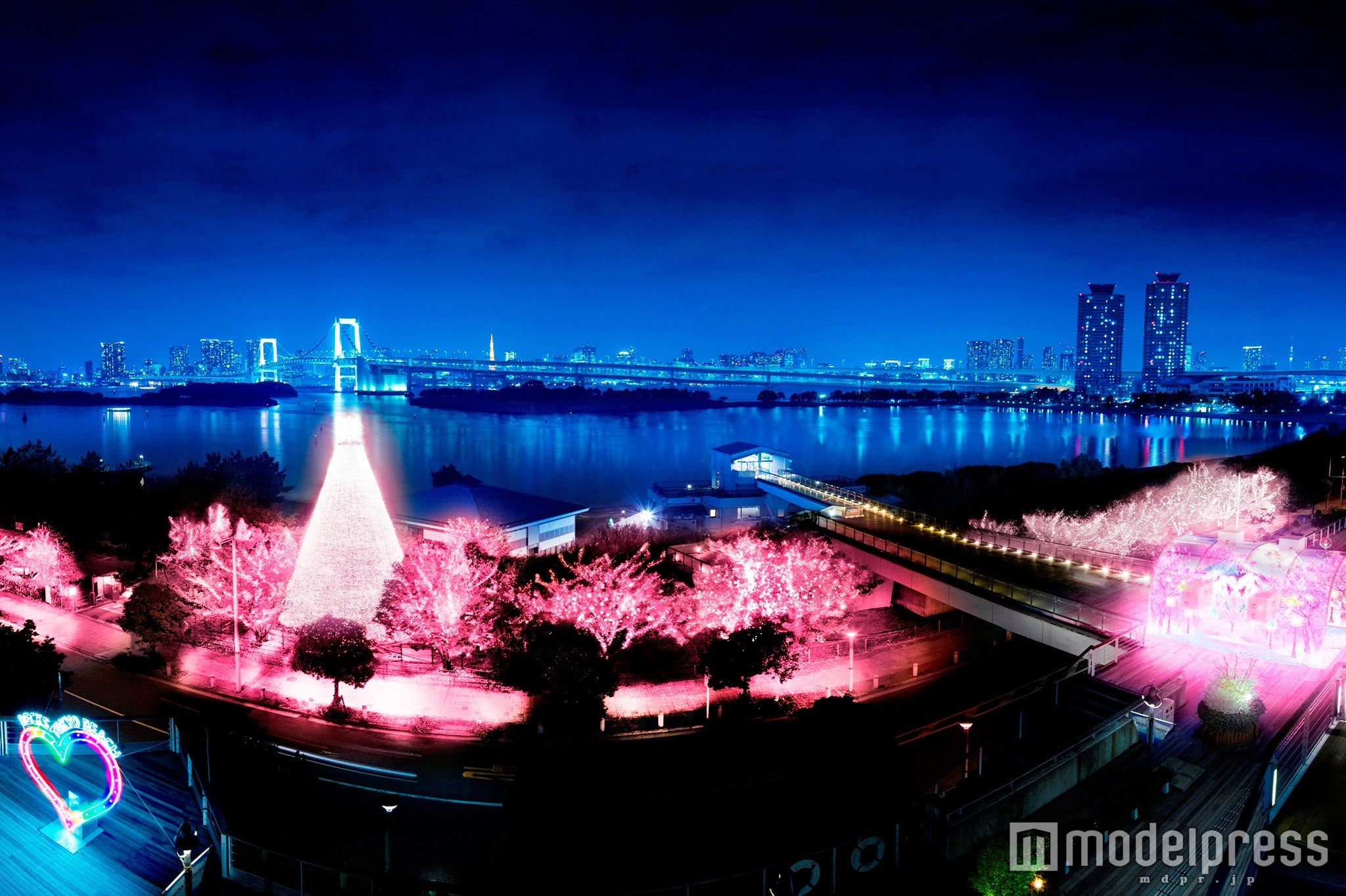 「お台場イルミネーション“YAKEI”夜桜Ｖｅｒ．」イメージ／画像提供：東急不動産SCマネジメント