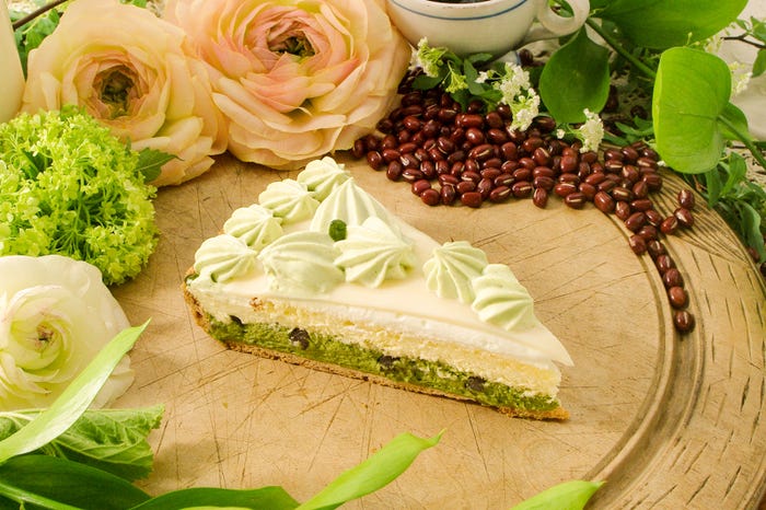 宇治抹茶と豆乳のタルト