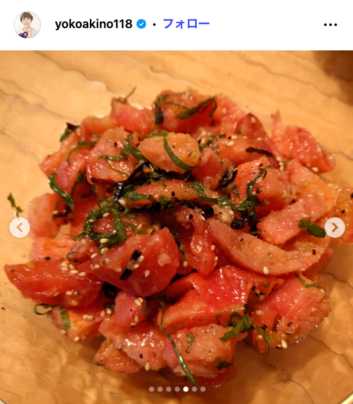 秋野暢子Instagramより