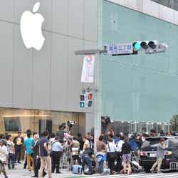 アップルストア銀座前の様子