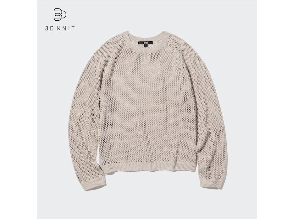 ユニクロ　3Dメッシュクルーネックセーター　2990円（税込）