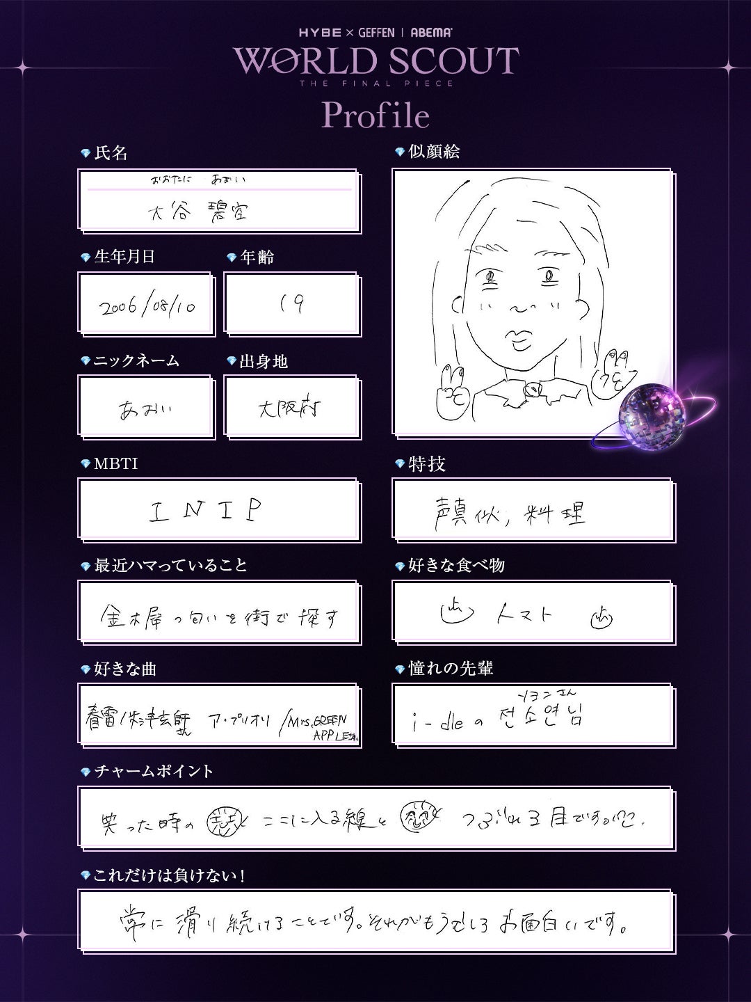 大谷碧空（Aoi Otani）（C）AbemaTV,Inc.