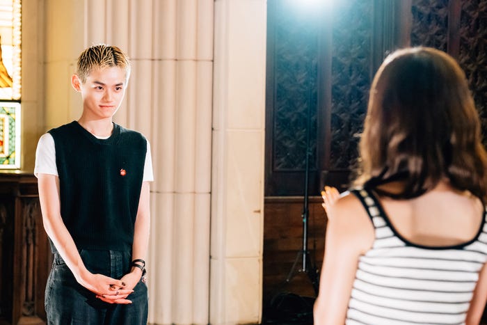 能勢倫、新野尾七奈「オオカミちゃんとオオカミくんには騙されない」第4話(C)AbemaTV, Inc.