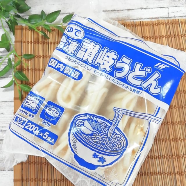 業務スーパーの冷凍うどん「冷凍讃岐うどん」のパッケージ