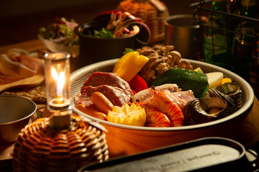 スノーピークグランピング徳島小松島／地元食材を使った料理（提供画像）