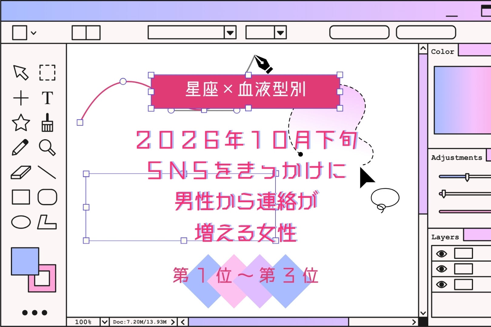 【星座×血液型別】2026年10月下旬、SNSをきっかけに男性から連絡が増える女性ランキング＜第１位〜第３位＞