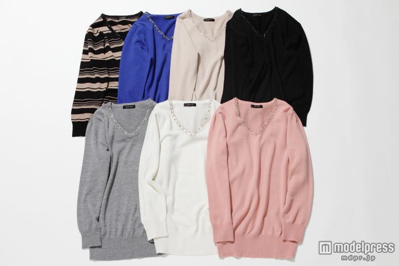 「ときめきニット」7色3サイズを展開¥13,965円(税込み)