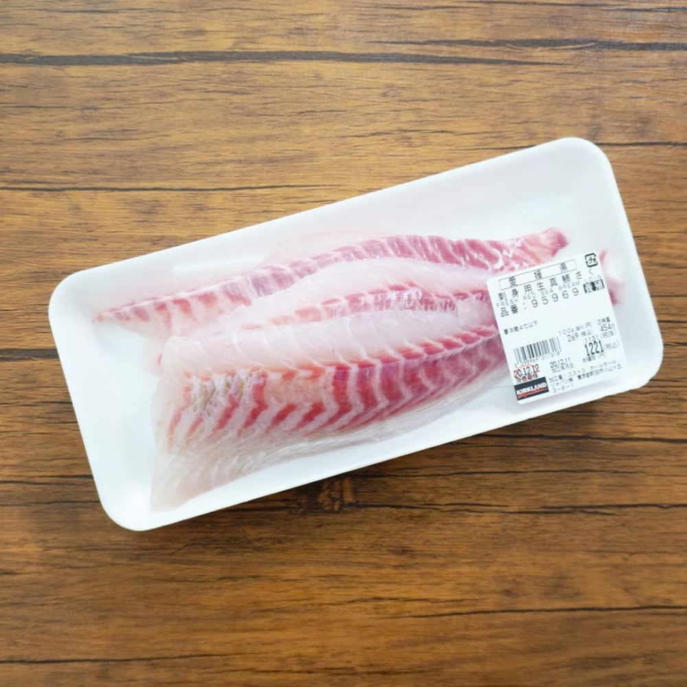 愛媛県産刺身用生真鯛さく