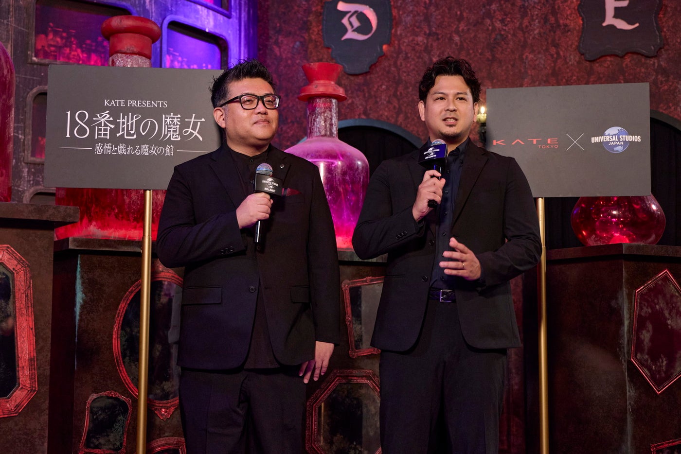 左：KATE ブランドマネジャー 岩田有弘、右：合同会社ユー・エス・ジェイ 鶴隼人／画像提供：ユニバーサル･スタジオ･ジャパン