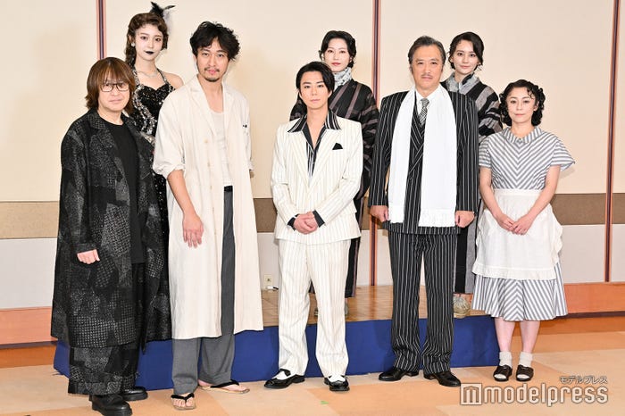 (左上から時計回り)阪口珠美、横山由依、岡田結実、佐藤仁美、大鶴義丹、北山宏光、渡辺大、深作健太氏(C)モデルプレス