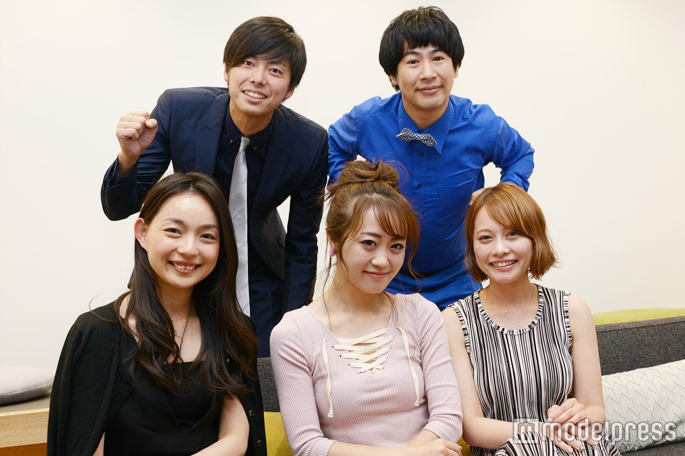 (前列左から)比留川良子、中島絢乃、神尾美沙(後列左から)西村真二、きょん(C)モデルプレス