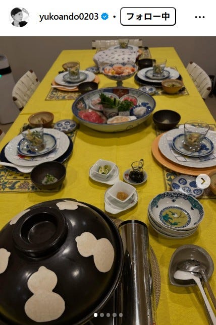 安藤優子Instagramより