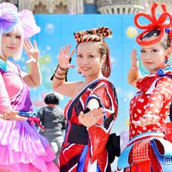 夏祭り「爽涼鼓舞」のダンサー(左より:ちさと、さおり、めぐみ)