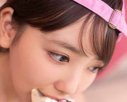 沢口愛華、サロペットから美バストチラリ 原宿でクレープ堪能