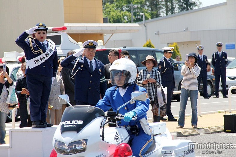 白バイをお見送り