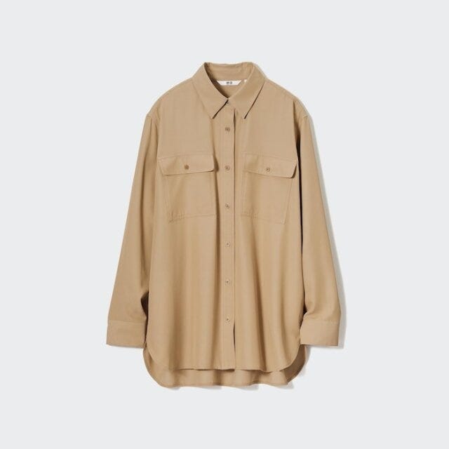 ユニクロ　着回し　シャツ　UVカット
