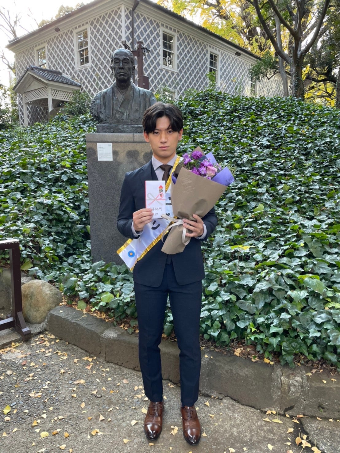 「慶應ボーイコンテスト2021」準グランプリ・保木魁人さん（提供画像）