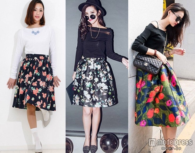 大人カワイイが叶う！甘すぎない花柄×ミディ丈の絶妙バランスをマスターせよ