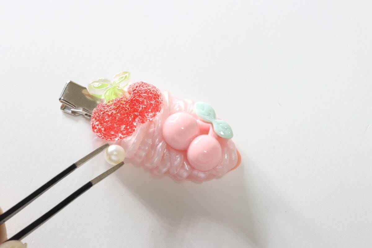 ヘアピンキット（チェリー）　作り方