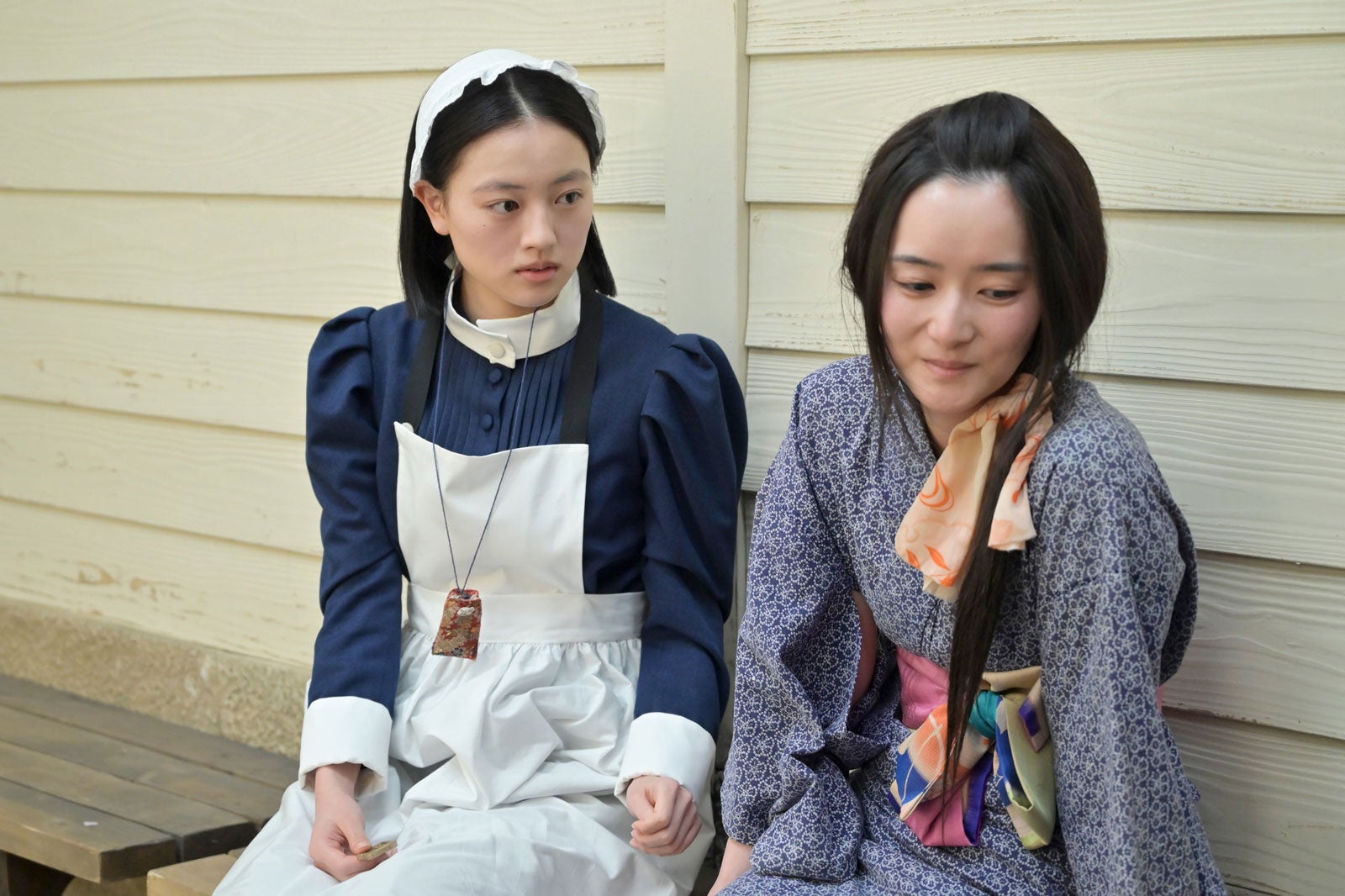 上坂樹里、村上穂乃佳「風、薫る」第53話（C）NHK