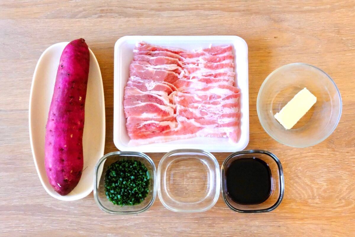 北斗晶　さつまいもと豚バラの炒め物