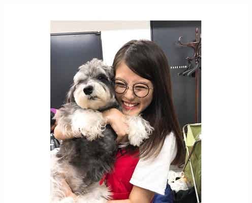 今田美桜、メガネ姿で犬を“ぎゅー”ナチュラルショットに反響