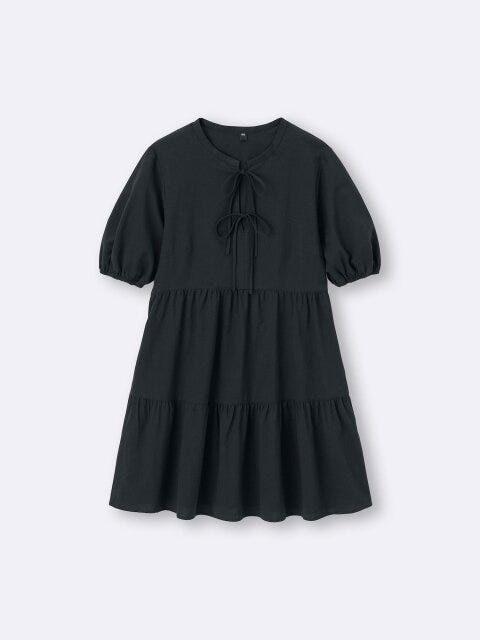GUのコットンティアードミニワンピース