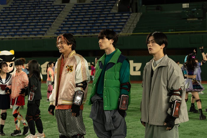 瀬口黎弥、金城碧海、木全翔也「逃走中 THE MOVIE」場面カット(C)2024 フジテレビジョン 東映 FNS27社
