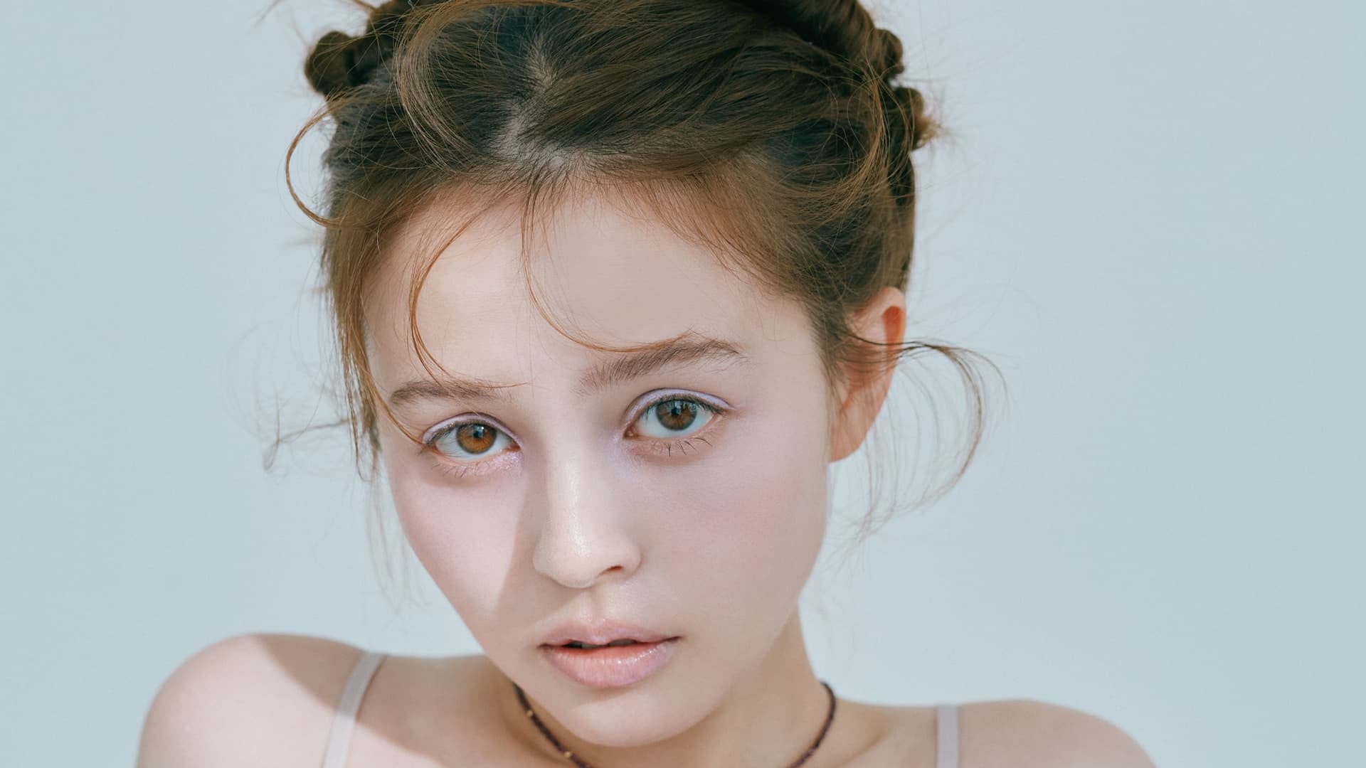 薄パープルでワントーン顔に♡ メリハリのある顔立ちを叶える【タロイモケーキ】メイク