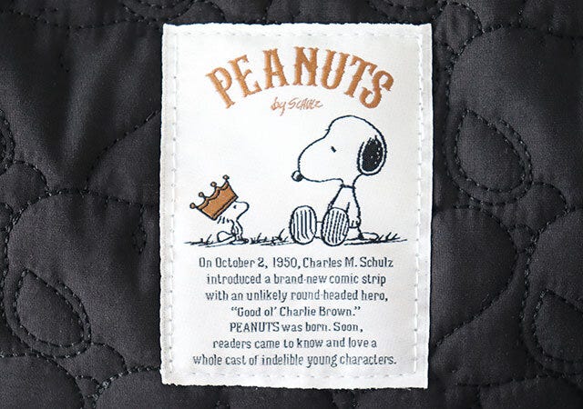 宝島社スヌーピーキルティングバッグ黒