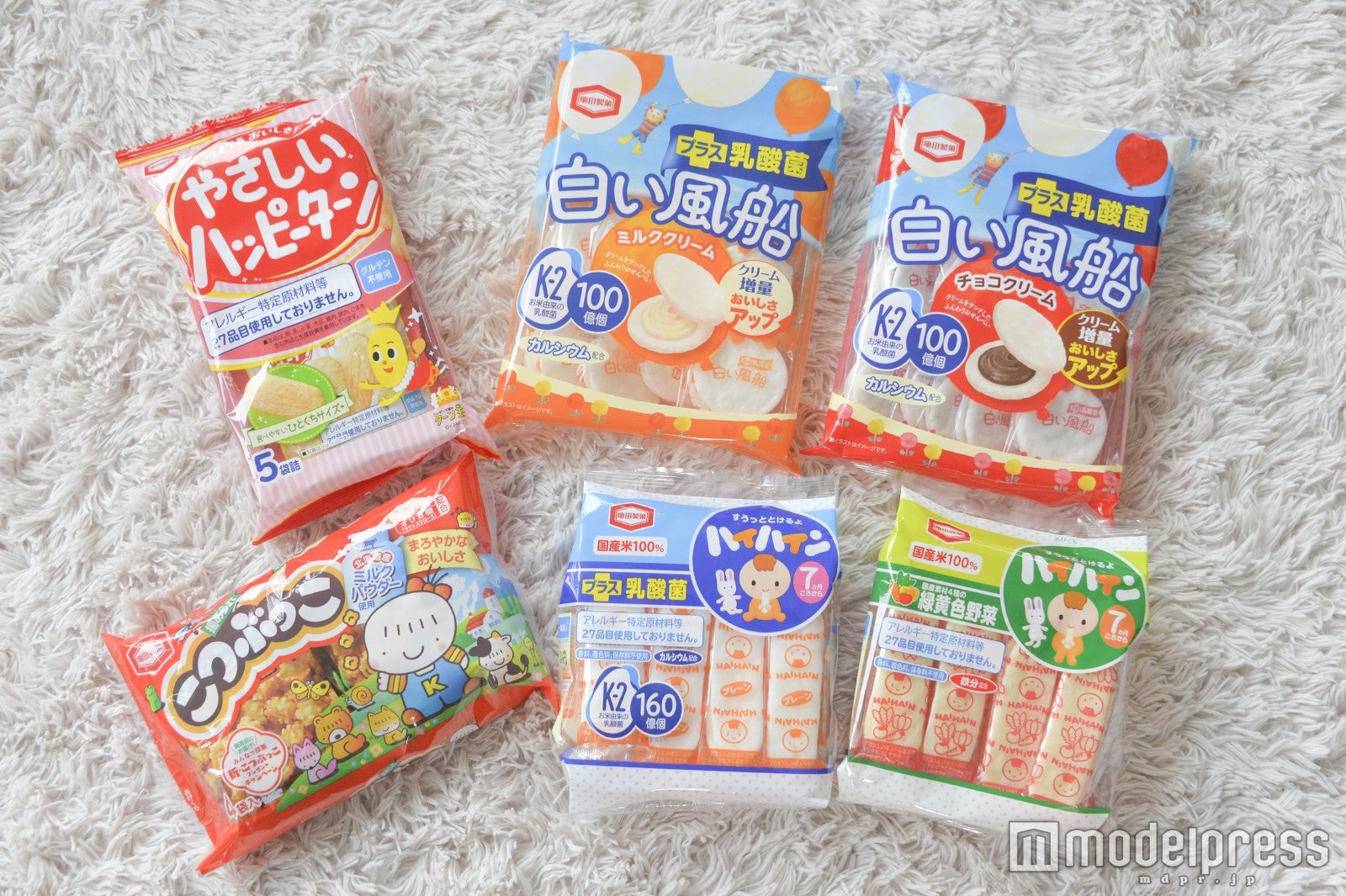 どれもママたちのおなじみ「すこやかおやつシリーズ」（C）モデルプレス