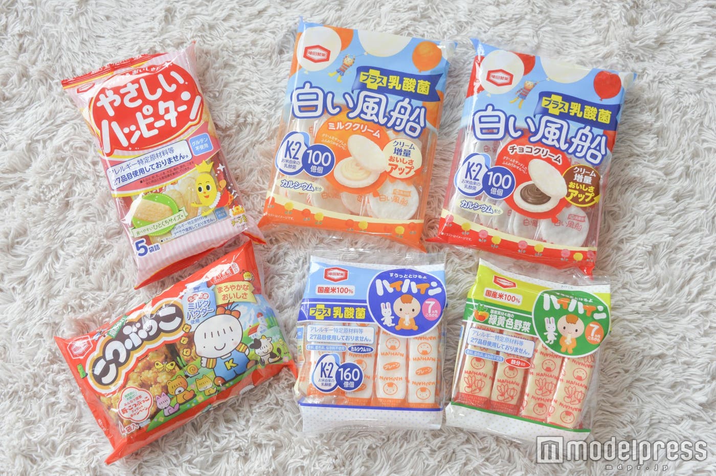 どれもママたちのおなじみ「すこやかおやつシリーズ」(C)モデルプレス