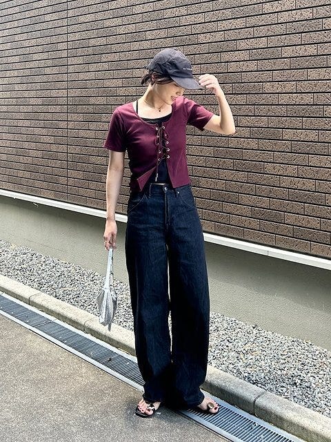 ワイドデニム コーデ ワイドデニムコーデ3