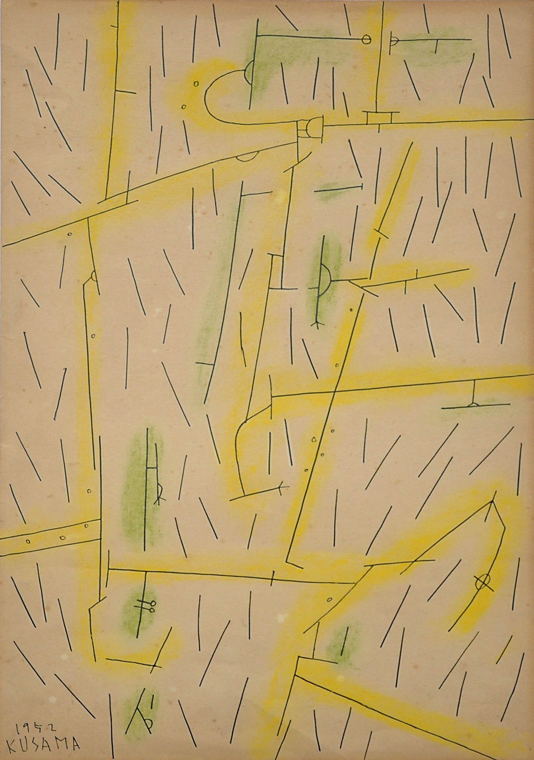 《都会の雨》　1952年　松本市美術館（C）YAYOI KUSAMA