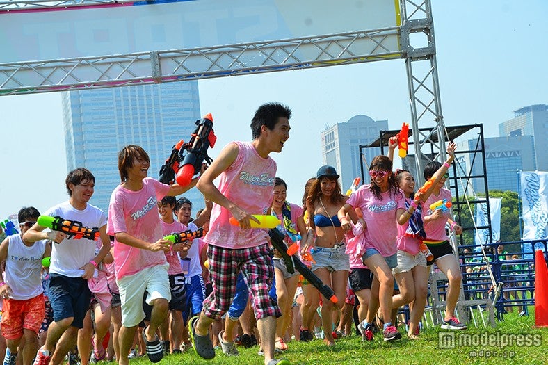 びしょ濡状態でランニング