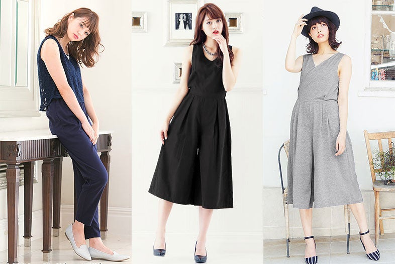 今っぽい着こなしに！「オールインワン」で作る大人なワントーンコーデ