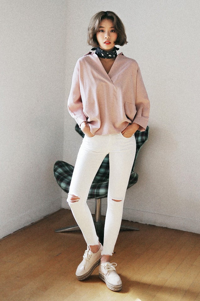 ドルマンスリーブスキッパーブラウス「DHOLIC」4,946円 (税込)／画像提供：DHOLIC