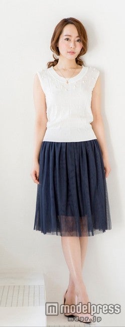 パールノースリーブニット「夏黎」1,480円（税込）