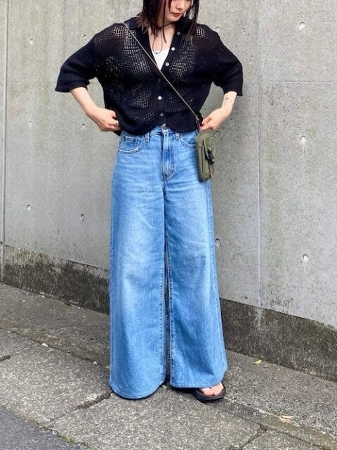 デニム　コーデ　夏