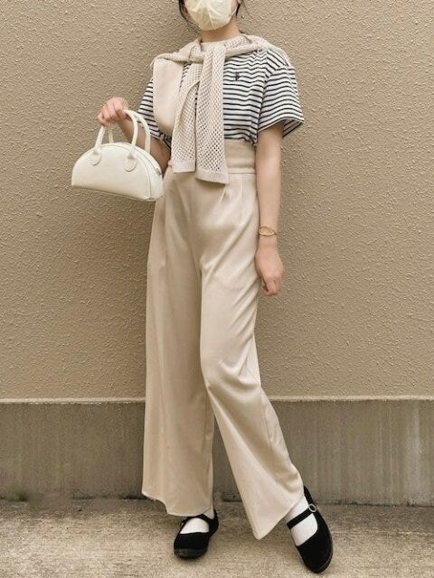 ボーダー　Tシャツ　コーデ　夏