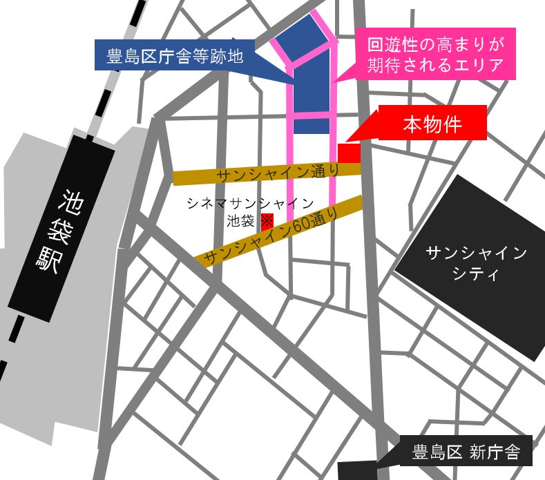 キュープラザ池袋マップ／画像提供：佐々木興業