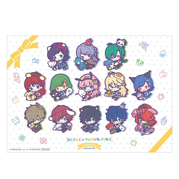 【フードメニュー注文特典】オリジナルA3紙ランチョンマット(C)ANYCOLOR,Inc.(C)’22 SANRIO(L)