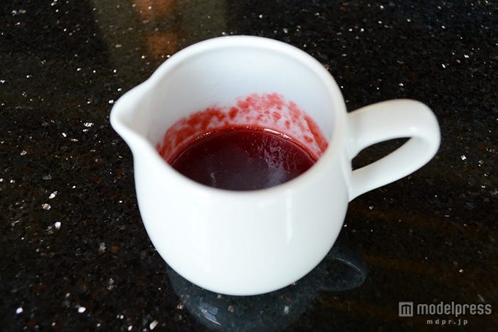 温かいラズベリーソース