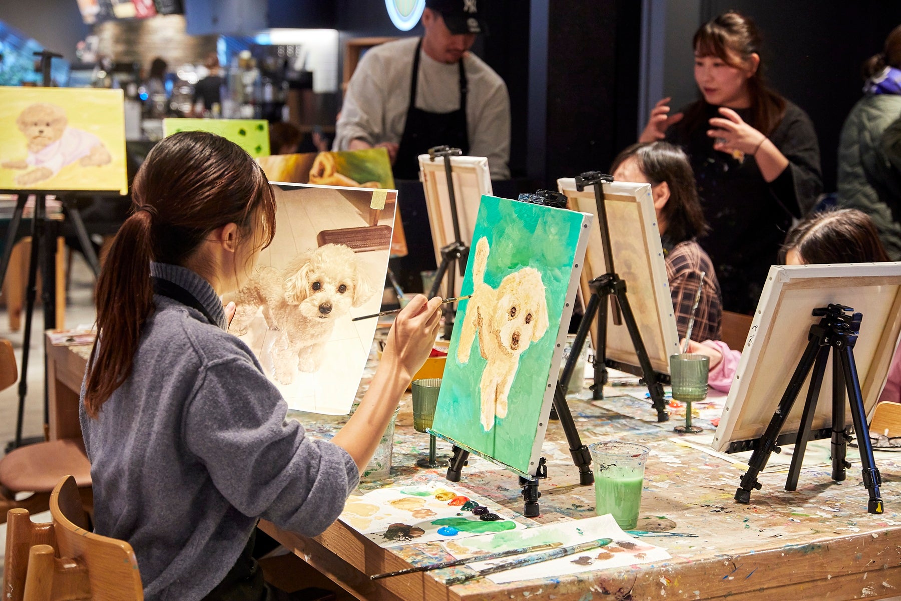 【梅田】仕事終わりに楽しむアート体験。「Artbar Osaka」でペットを描いてみた