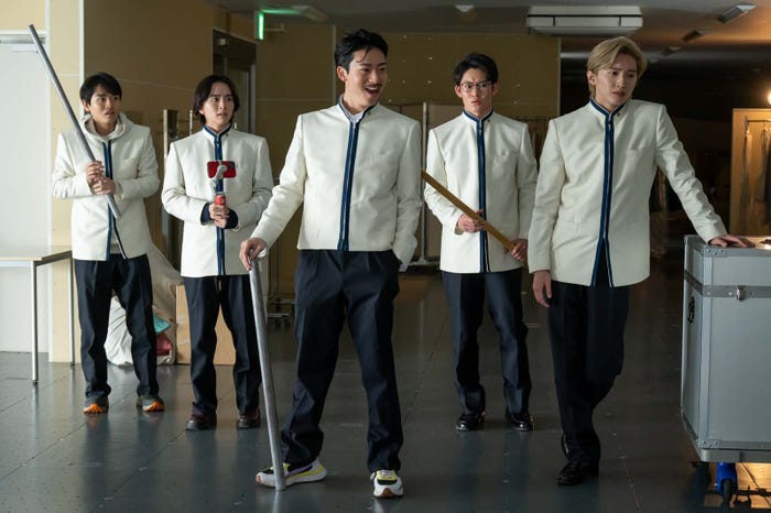 泉澤祐希、板垣李光人、井上祐貴、山時聡真、道枝駿佑「マルス-ゼロの革命-」第4話より(C)テレビ朝日