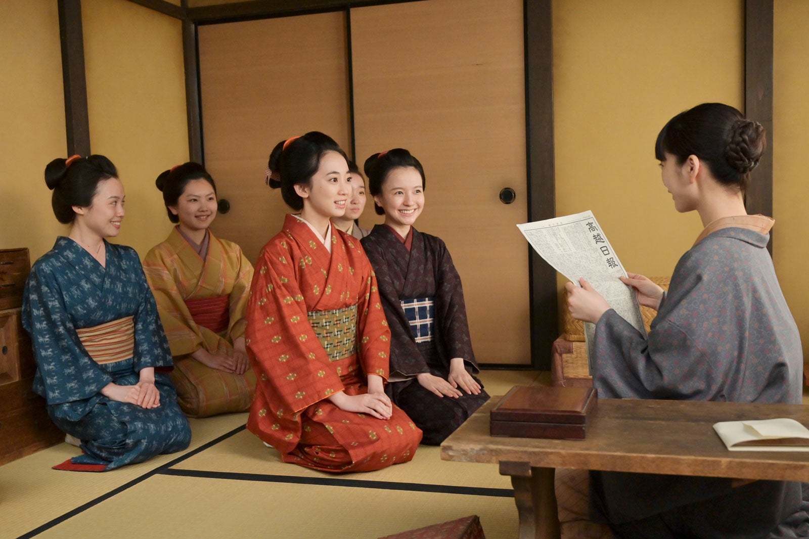 近藤華、河村ここあ、見上愛ら「風、薫る」第95話（C）NHK