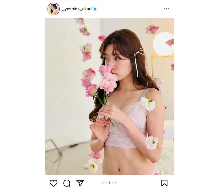 吉田朱里、華やかランジェリー姿披露！PEACH JOHN BEAUTYミューズの