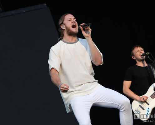 IMAGINE DRAGONS、大ドラムの激しいパフォーマンスで会場圧倒<SUMMER SONIC 2015>