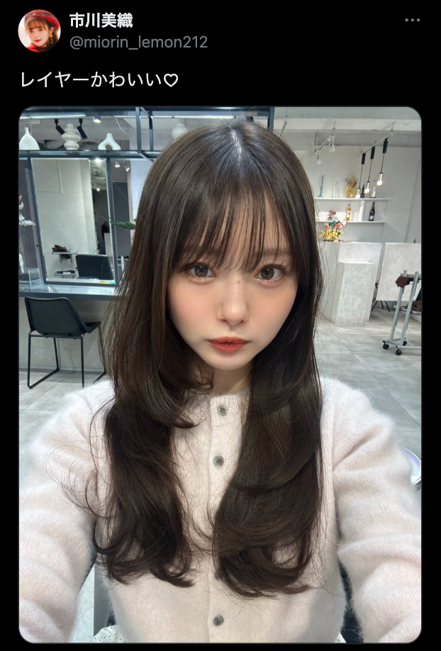 市川美織X(旧Twitter)より