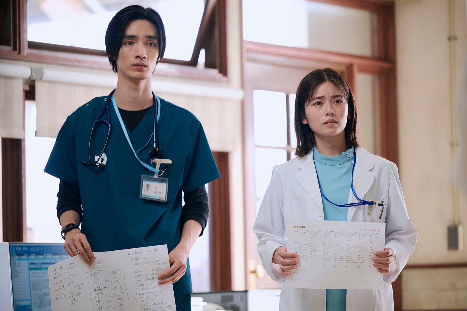 清水尋也、小芝風花「19番目のカルテ」第4話（C）TBSスパークル／TBS（撮影：加藤春日）